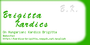 brigitta kardics business card